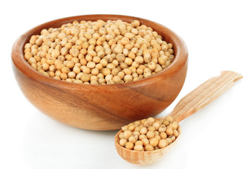 Soy beans isolated on white