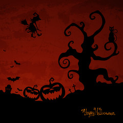 Naklejka premium Vector Illustration of an Abstract Halloween Background