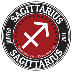 Sagitarius zodiac  label