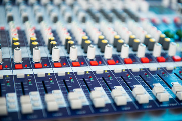 Fototapeta premium sound mixer control