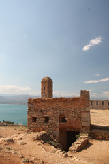 Naklejka premium Grèce - Péloponnèse, tour du chateau de nauplie