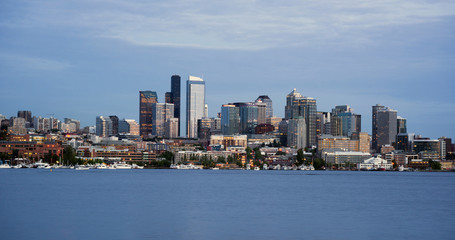 Seattle Skyline Downtown Office Building Nautical Transportation