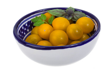 Yellow ripe tomato