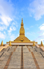 Fototapeta premium Golden pagoda mahamongkol bua in roiet Province Thailand