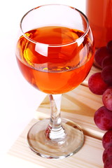 Calice di vino rosè