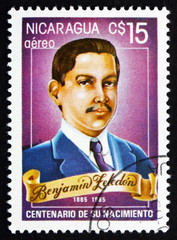 Postage stamp Nicaragua 1985 Benjamin Zeledon, National Hero of