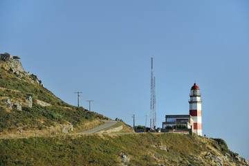 Fototapeta na wymiar Silleiro cape, lighthouse in the mountain