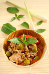 Pork red curry.