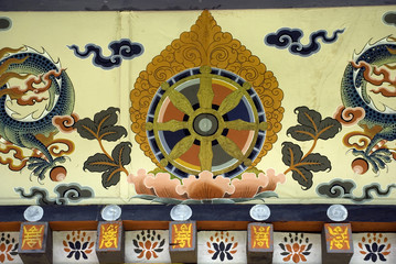 House detail, Thimphu, Bhutan