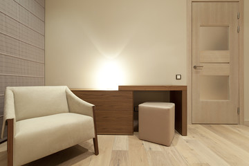 Interior of designer bedroom