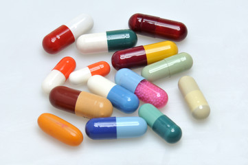 assortment of pills and capsules