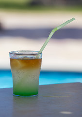 cocktail with ice on a forward background
