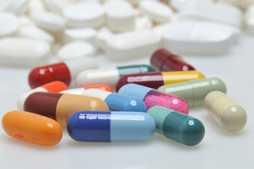 assortment of pills and capsules
