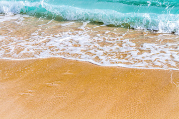 Soft wave of the sea on the beach