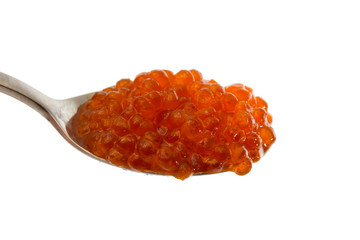 Salmon roe in goblet with lemon and parsley