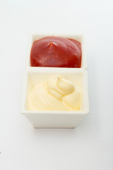 ketchup and mayonnaise