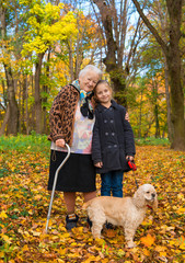 Grandmother and child