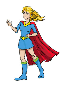 Super hero Girl/woman with red cape