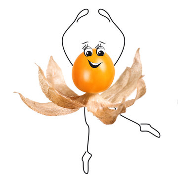 Ballett tanzende Physalis
