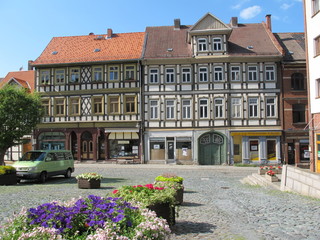 Fototapeta na wymiar Marktplatz in Blankenburg(Harz)