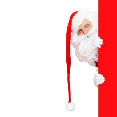 Santa Claus und seine lange rote Mütze
