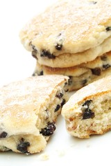 traditional welsh cakes on white