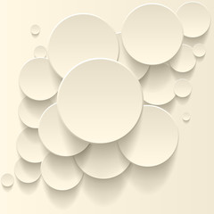 Abstract background, 3D overlapping circles