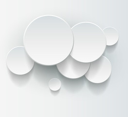 Abstract background, 3D overlapping circles