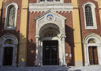 Entrance to modern church