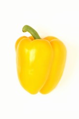 yellow bell pepper on white background