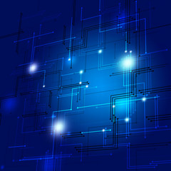 Fototapeta premium 3D Abstract Lines Blue Background