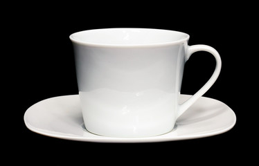 Empty Coffee Cup on Black