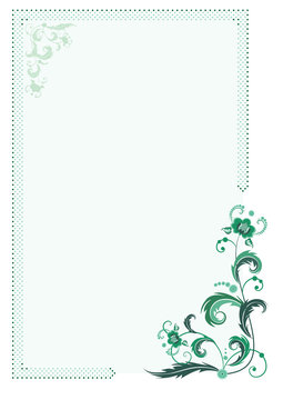 green floral frame