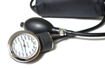 Tonometer indicator and pump close up