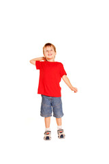 The little boy launching up paper plane