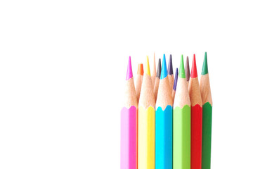 Colorful pencil on isolate background