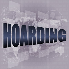 hoarding word on digital touch screen © fotoscool