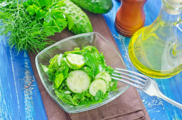 salad from cucumber