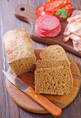 bread,bacon and salami
