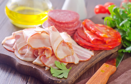 bacon and salami