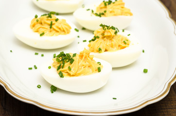 Mimosa Eier mit Schnittlauch