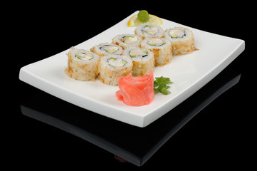 Rolls in smoked tuna shavings