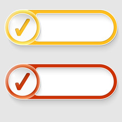 Obraz premium two vector abstract buttons with check box