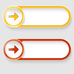 two vector abstract buttons with arrows