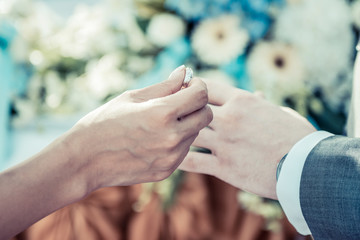 Couple's wedding ring.