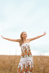 young woman withfield