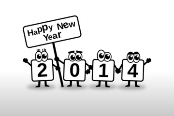 Happy New Year 2014 Toon
