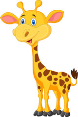 Fototapeta premium Cute giraffe cartoon
