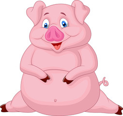 Fat pig cartoon
