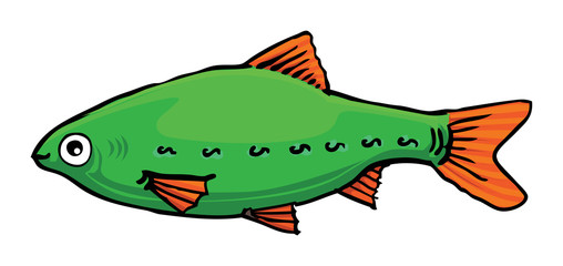 Colorful cartoon fish